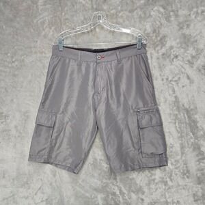 Burnside Mens Grey Cargo Shorts Size 32  Techwear Utility Gorpcore Hiking Skate